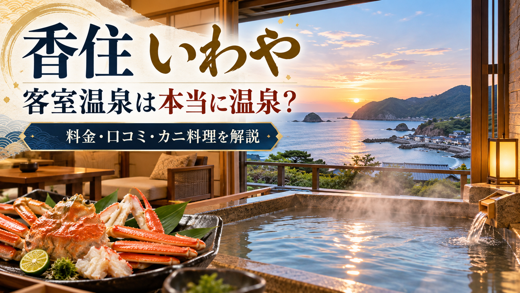 香住いわやの客室露天風呂は温泉？料金・口コミ・カニ料理まで徹底解説